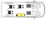 Ford Transit 2 passenger with 3 wheelchair