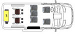 Ford Transit 5 passenger with 2 wheelchair